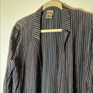 Striped Blazer with red, white and blue stripes.